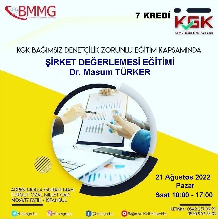 KGK Şirket Değerlemesi Eğitimi Dr. Masum Türker